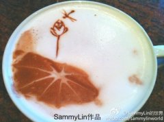 SammyLin拉花作品：你若盛開／清風自來