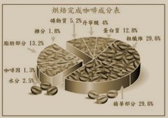 精品咖啡豆烘焙技術 烘焙完成咖啡成分表